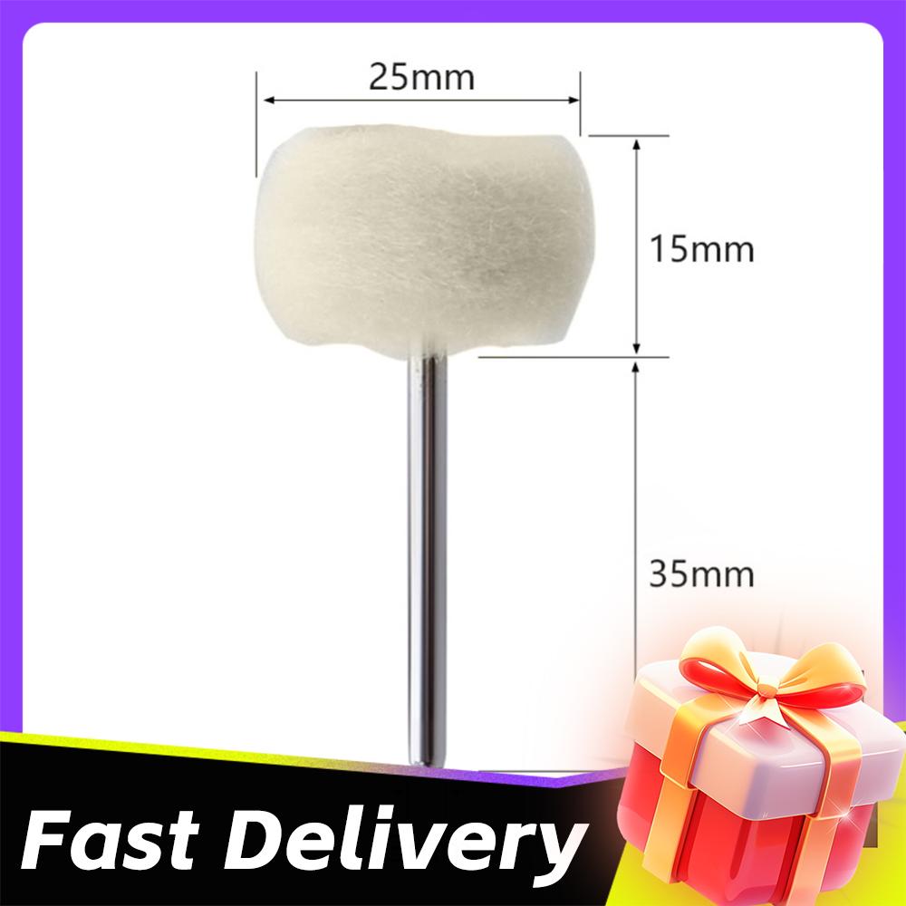 1-20PCS Shank Mounted Soft Wool Wheel Polishing Head with 3mm Shank for Buffing Polishing Jewelry Metals Rotary Tool Accessories