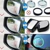 2pcs Universal Fit Glass Car Wide-angle Blind Spot Rearview Mirror,360° Adjustable, High-definition,with Applicable for All Cars