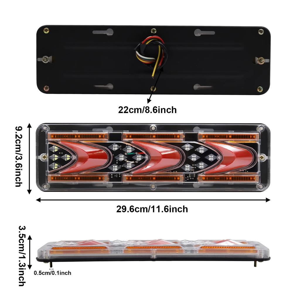 Biqing 2 STÜCKE LED Anhänger Brems- Stopp LKW Rücklauf Blinker Rückleuchten für LKW Anhänger Traktor LKW Kastenwagen Leuchten, Lichter,