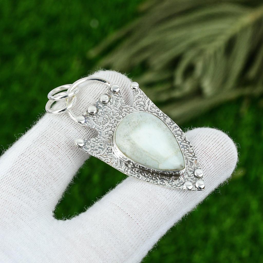 Mothers Day Sale Sterling Silver Larimar Stone Sister Wedding Pendant Jewelry