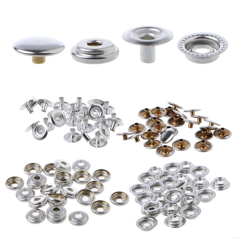 2025 New 100Pcs Boat Cover Canvas Fastener Button Screw Stainless Steel Buckle
