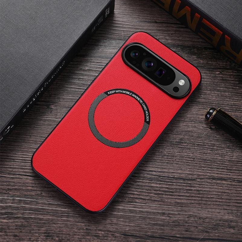 

Magsafe Magnetic Wireless Charging Case For Pixel 9 Pro 9 Pixel 8A 8 Pro Pixel 7A 7 Pro 6A 6 Pro Plain Leather Cover For Pixel 6A