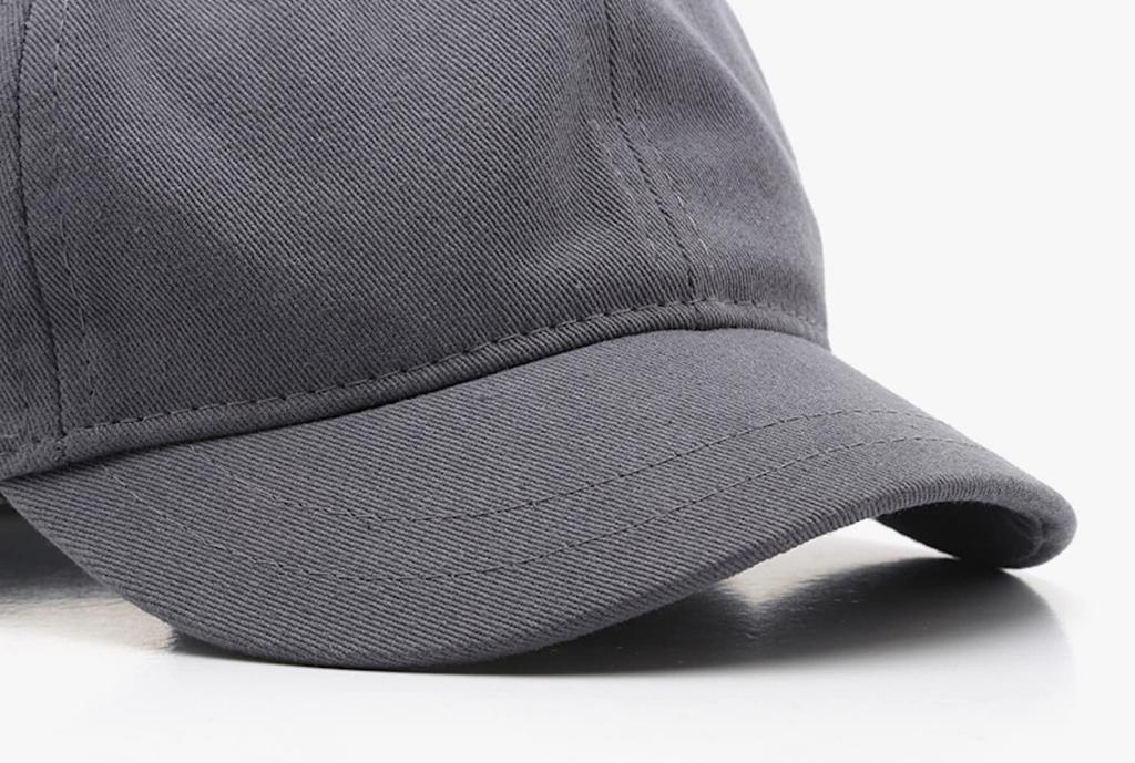 HABERY Soft Cotton Short Brim Baseball Solid Cap, Color, Men's (White)