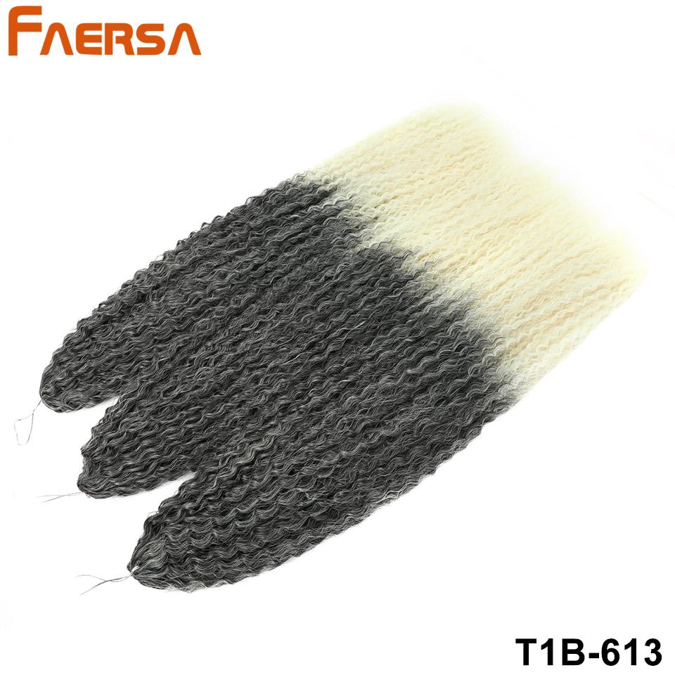 Włosy szydełkowe Brazylijskie warkocze Syntetyczne loki Miękkie warkocze rozszerzenia 20 28 cali Afro Szydełkowane włosy Długie Wodne fale Włosy w kolorze ombre