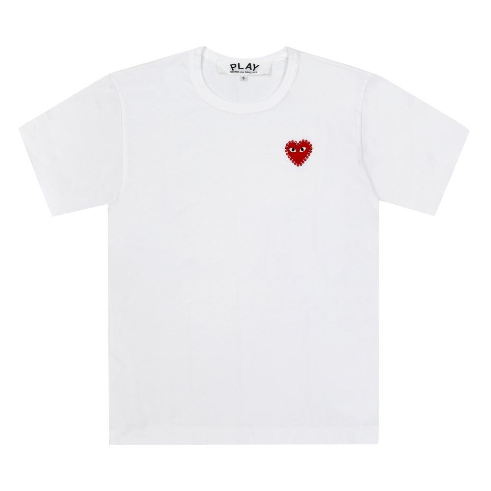 Comme Des Gar Ons Play Black HearT RhinesTone T shirT Ax T801 051