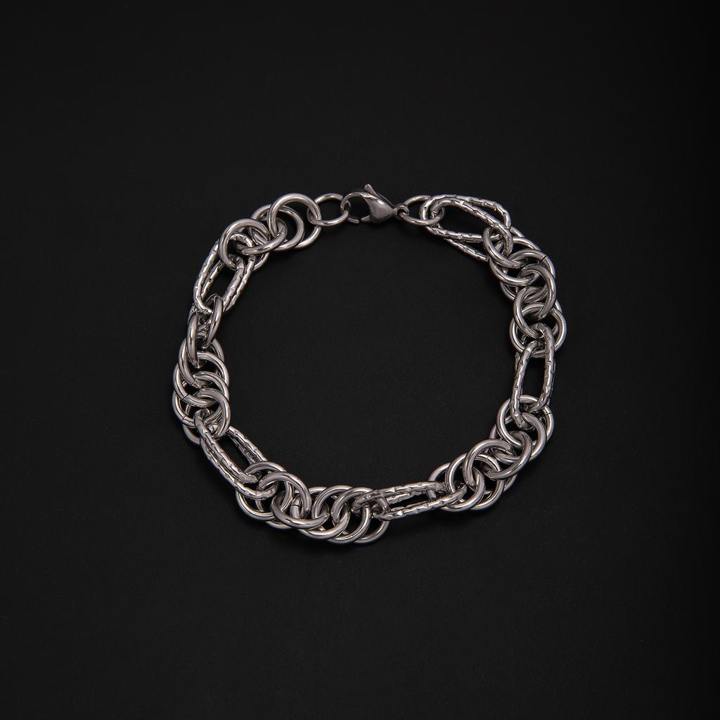 European and American Fashion Mixed Bracelet Neutral High-end Stainless Steel Chain Hip-hop Trend Versatile Personalized Jewelry