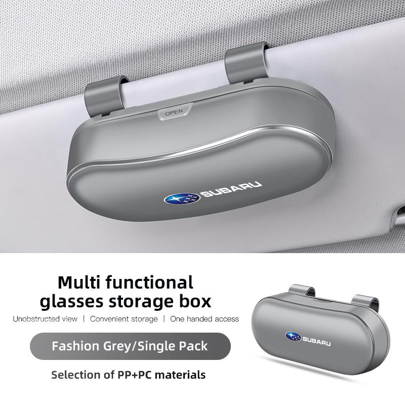 Fashion Multi Functional Glasses Storage Box Auto Sunglasses Storage Case For Subaru STI WRX Forester Impreza Legacy Outback XV fiu8