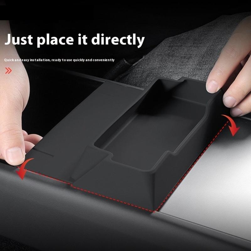 Eyewear Storage Tray with Phone Holder & Spill Proof Surfaces Multiple Purpose Silicone Console Organizer for Vehicle 20