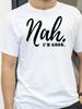 Nah Im Good Letter Print T Shirt Round Neck Short Sleeve Comfort Regular Tees Summer  Breathable Unisex Casual Sports TShirt