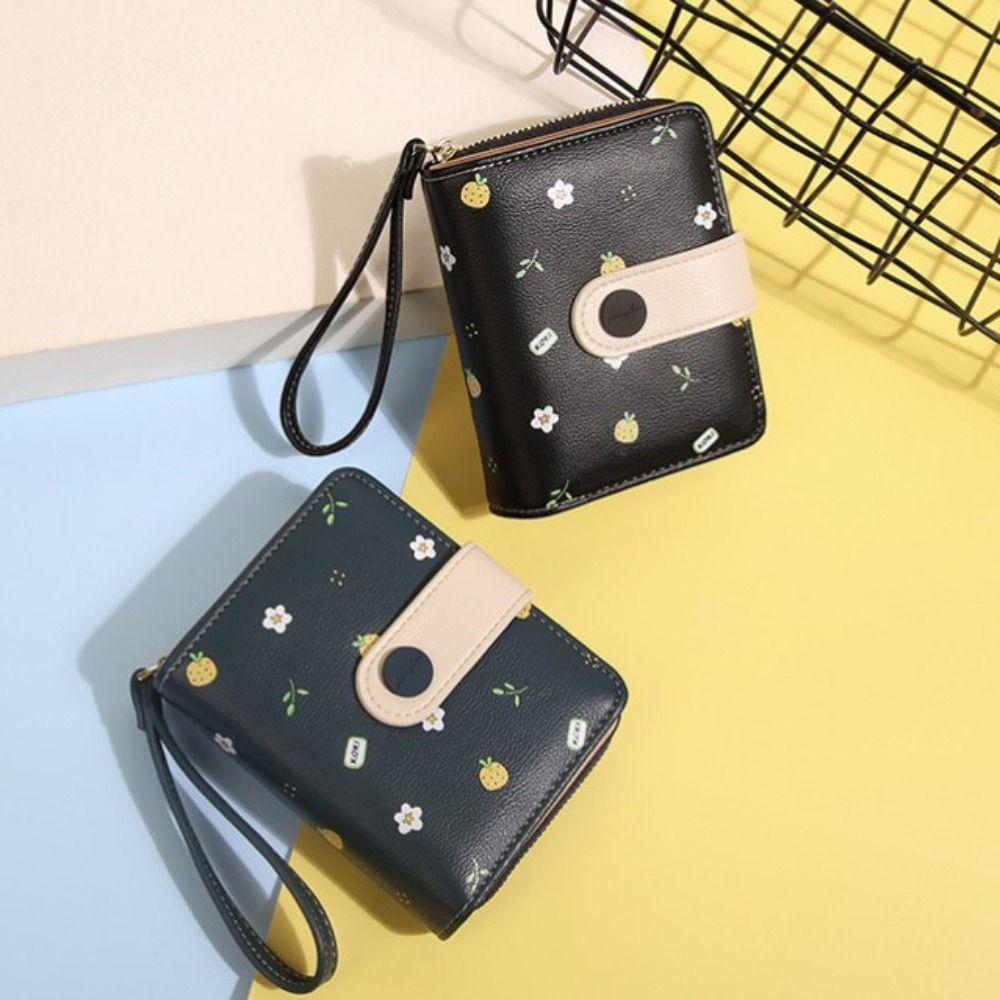 Hasp Folding Women Wallet Zipper Purse Bag Fashion Short Wallet  Ladies