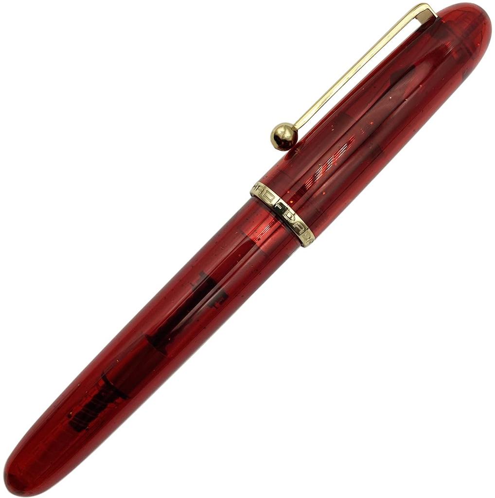 Gullor Acrylic Fountain Heartbeat Transparent Fine Nib Pen, Tip, Red, (0.5mm)