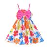 Kinder Kleinkind Kleidung Mädchen Sommer Schleife Blumenmuster Kleid Trägerkleider Kinder Strandurlaub Kleidung