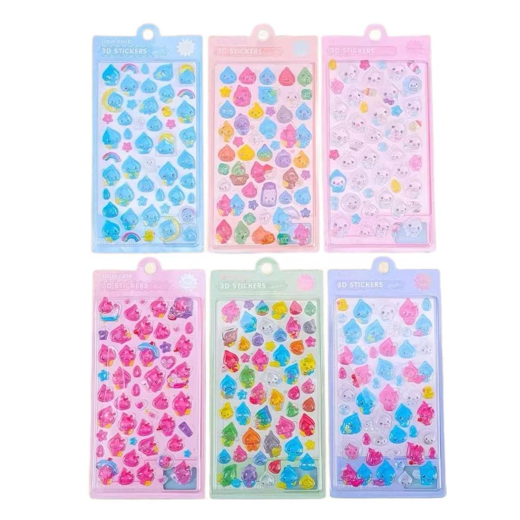 3D Japanese-Style Crystal Epoxy Cartoon Water Drop Sticker for Kids