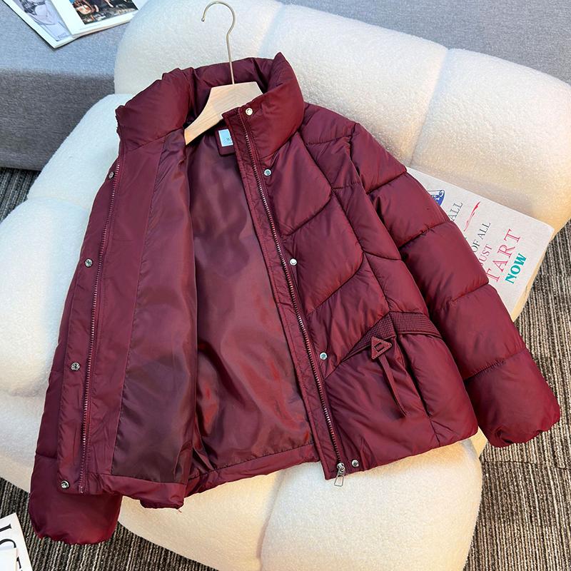 Short Padded Jacket Women's Small Thickened Stand Up Collar Warm Casual Winter Jacket