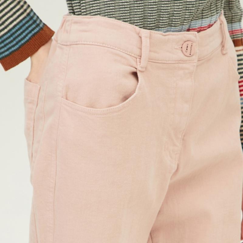 Benetton Benetton Back Banding Dying Brushed Slim Baggy Pants Badpb3361 Pk