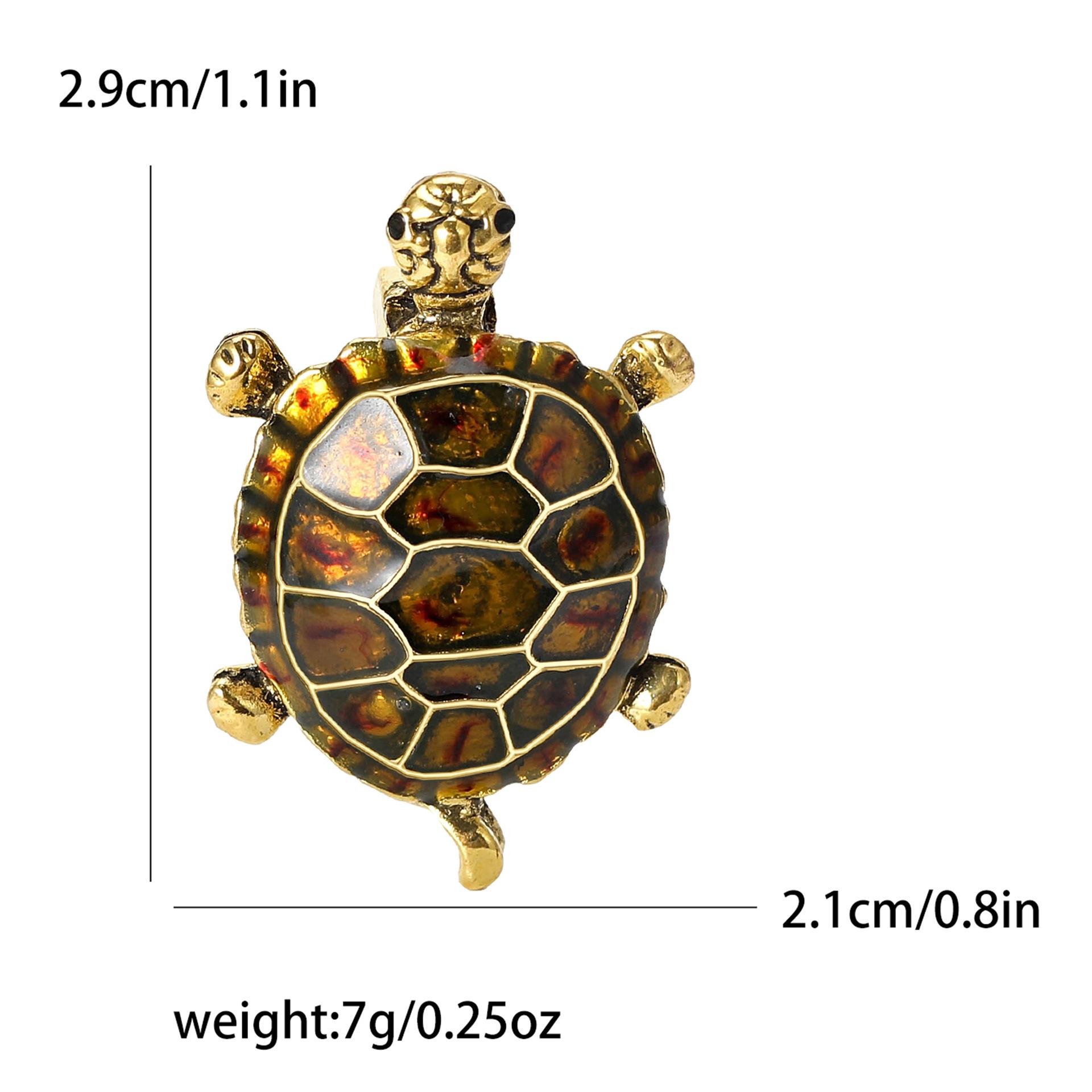 

Модная эмалевая брошь в виде черепахи, простая винтажная булавка в виде животного, женская одежда, аксессуары, корсаж