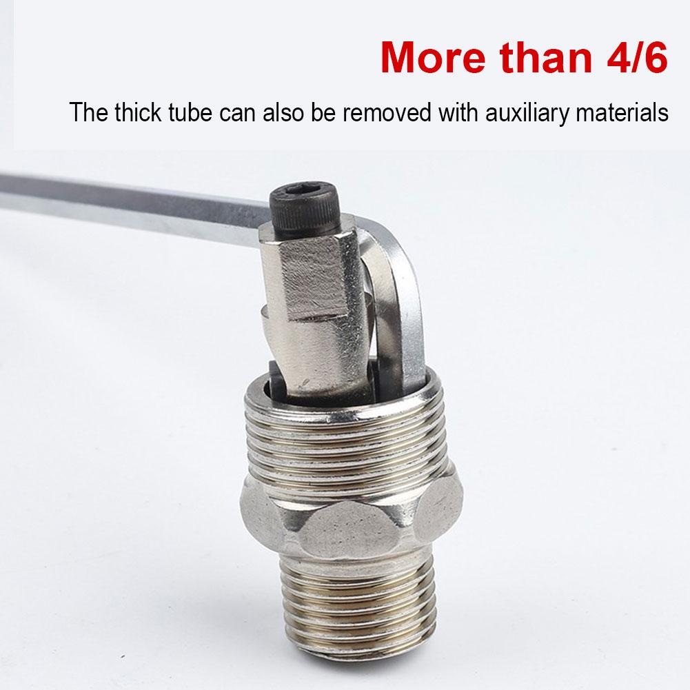 Adjustable Broken Pipe Thread Extractor Tool 4/6 Inch Faucet Angle Valve Wire Remover for Slipping Rusty Threads