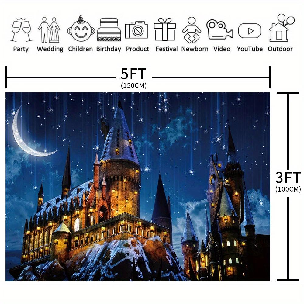 Magic Castle Wizard Themed Birthday Party Background Decoration Wizard Background Banner Birthday Background, Wizard Banner
