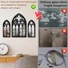 3Pcs Gothic Mirrors Wall Decor Arched Decorative Mirror Wall Mounted Goth Room Decor Vintage Cathedral Window Mirror Indoor