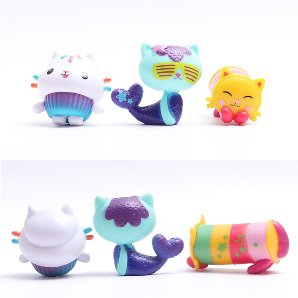 Anime Gabby Dollhouse 13Piece Set with Smile Cat Hug Gaby Girl PVC Models Cartoon Children Toy for Christmas And Birthday Gifts