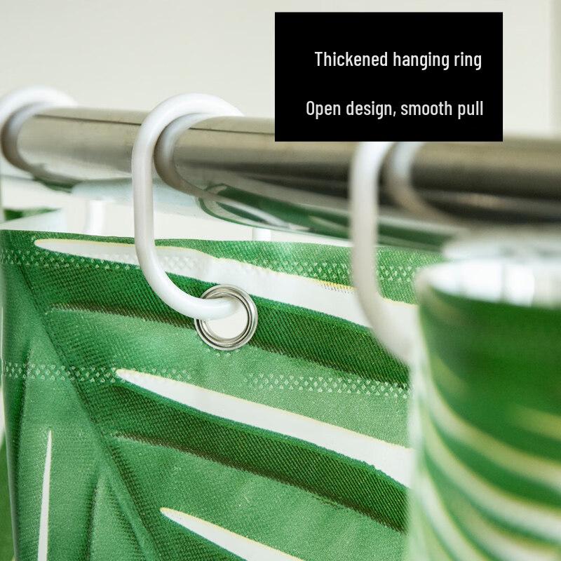 LIEI PEVA Waterproof Punch-Free Shower Curtain