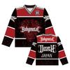Maillots de Hockey Babymetal Unisexe Manches Longues Mode Streetwear Impression Motif Gothique Col en V Chemise de Sport Hommes Femmes Hauts Hip-Hop