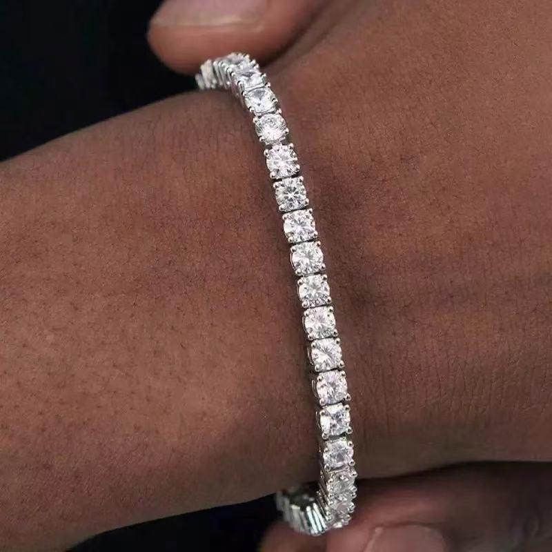 Bracciale Tennis Douyin Lusso Zircone - Moda Europea Americana per Uomo e Donna