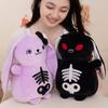 Purple Black Skull Rabbit Plush Toy Stuffed Animal Doll Bedroom Decoration Gift