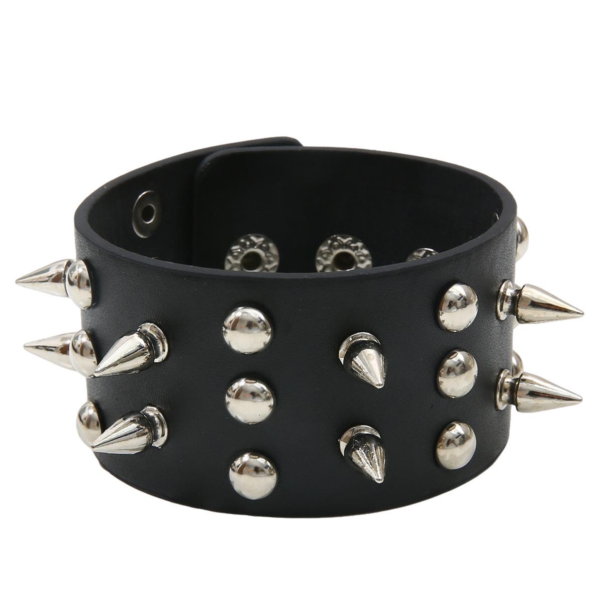 Европейский и американский мужской кожаный браслет с черепом в стиле панк