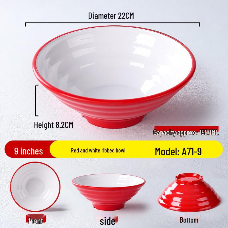 Restaurant-Grade Melamine Noodle Bowl