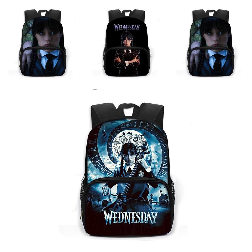 Wednesday The Adams Family Backpack – Large Capacity Schoolbag Travel Bag Kid Gift
