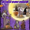 Wooden Witch Silhouette Sign Wonderful Art Collection Halloween Indoor And Outdoor Creative Decoration Witch Doll Decoration Figurine