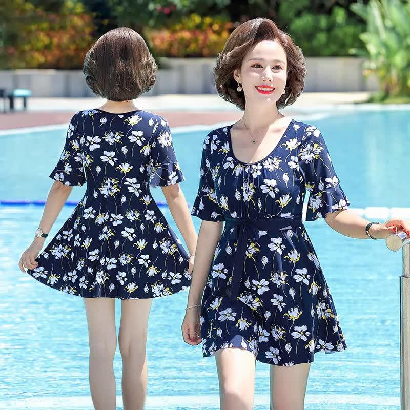 Yuzhaolin Women s Floral Tummy Control Split Swimsuit 2XL