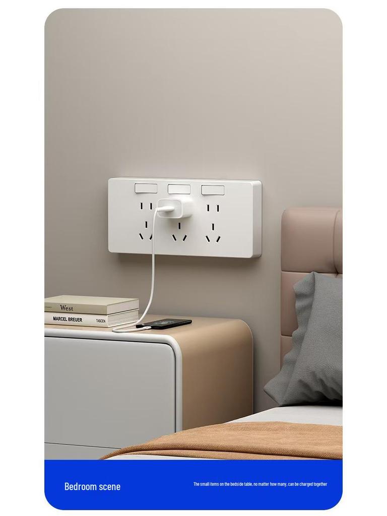 86 Type Multifunctional Wireless Socket Converter with Switch