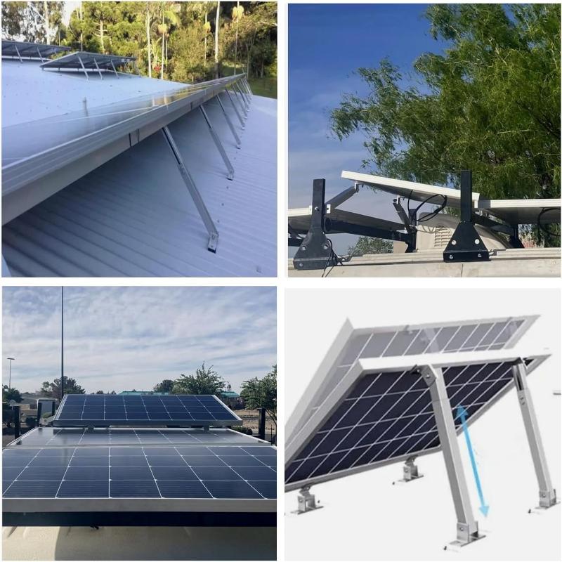 15-30 Degree Tilt Solar Panel Mount Bracket Racking for RV Marine Roof Flat Surface Power System