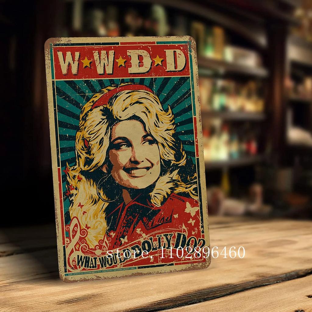 dolly parton  Metal Plaques & Signs wall decor Vintage Tin Signs Captain Metal Poster Decor for Bar Pub Club Wall Decoration