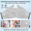 EMS TENS Pulse Massager Unit with Conductive Gloves 9 Intensity 4 Mode Muscle Relaxation Body Wellness Beauty Spa Care Kit