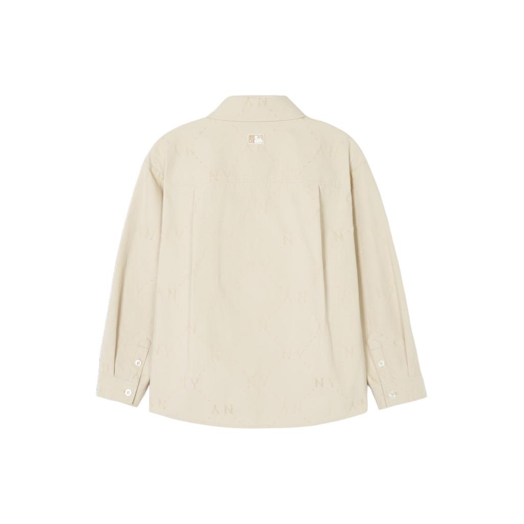 New MLB All Over Print Shirt Spring Fall Kids' Cream 7AWSMD141-50CRS