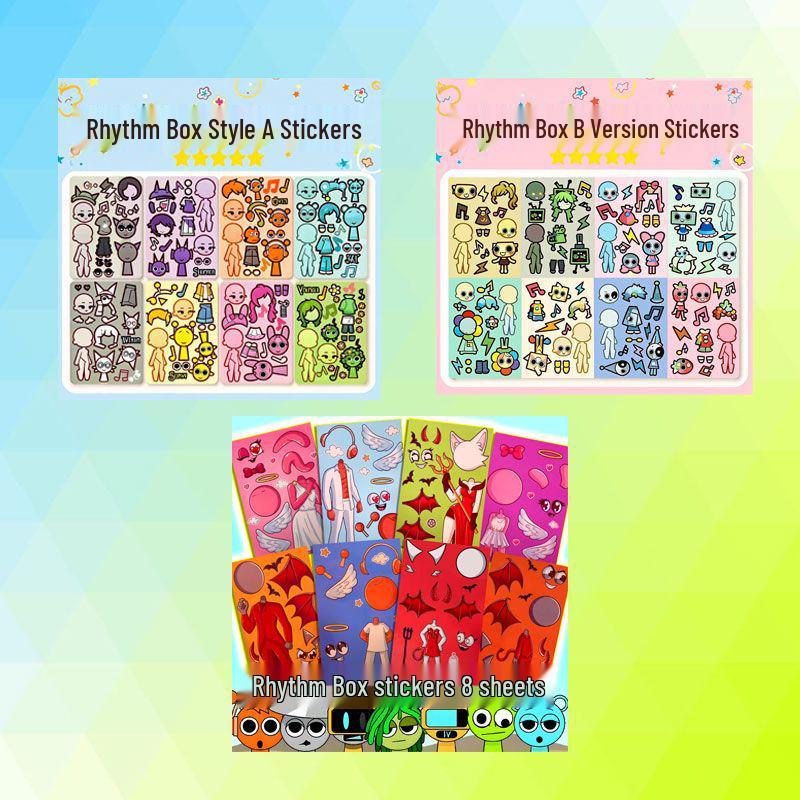 Princess Elsa Dress-Up Stickers: Educational DIY Cartoon Makeup Set for Kids