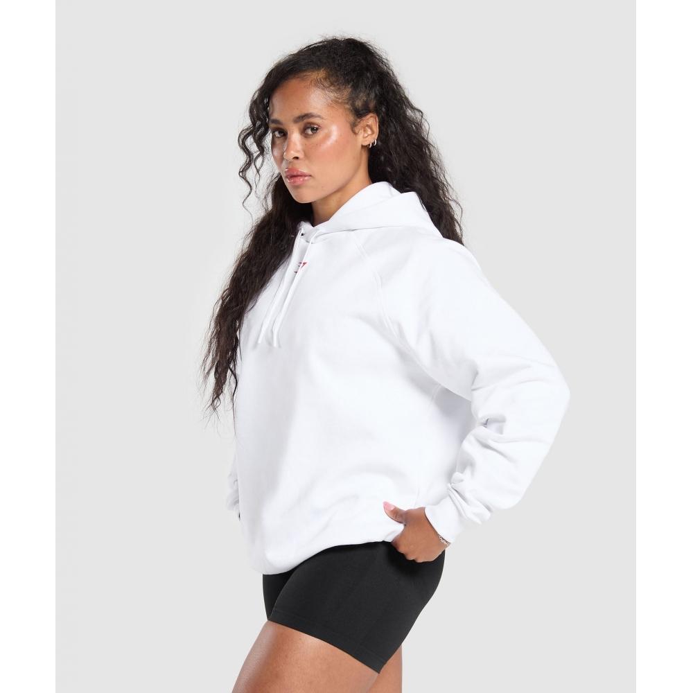 Gymshark Sudadera con capucha I Love Squats blanca B1c9e Wb57