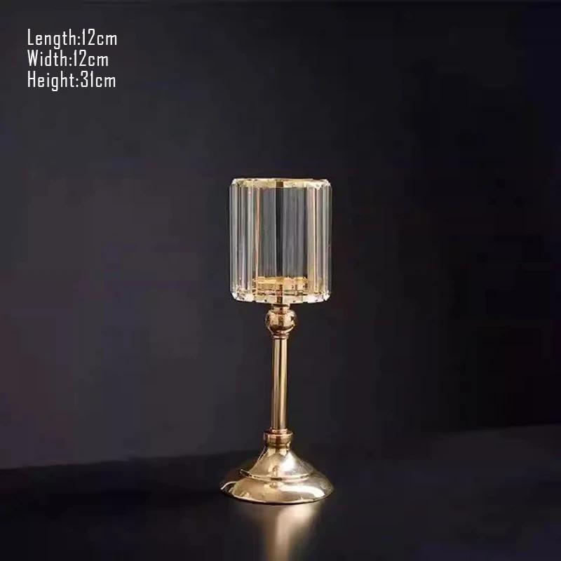 European luxury candlestick+candle,Romantic candlelight dinner prop,home room decor,modern wedding decoration Art ornaments Gift