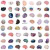 110 New Brain Colorful Brain Decals  Decorative Suitcase Notebook Water-Repellent Decals Premium Durable