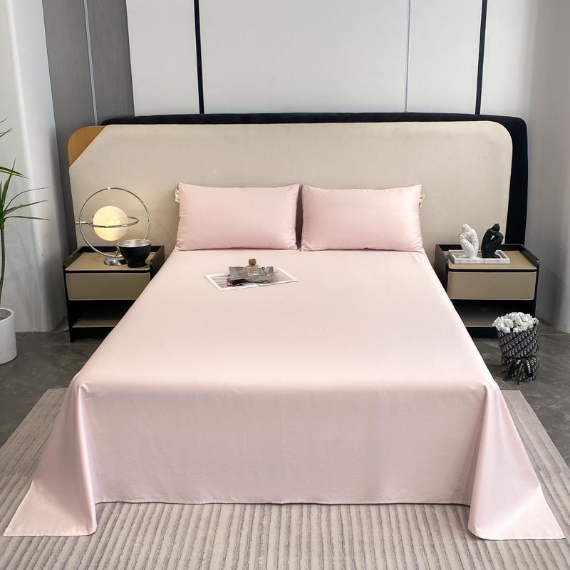 Cotton Bed Flat Sheet for Double Bed Plain Solid Color Top Sheets Single/Queen/King Flat Bedsheets Home Bed Linen Sheets