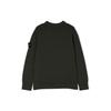 Stone Island Sweater Kids FW22 Solid Color Logo Embroidery Crew Neck Pullover Wool Sweater Kids sweater Green 7716505A7-V0058