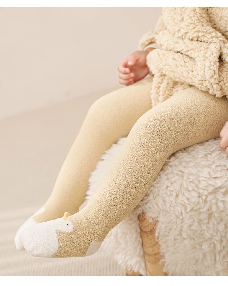 Samt Verdickte Baby-Strumpfhosen – Herbst/Winter Einteiler Mädchen Cartoon-Socken