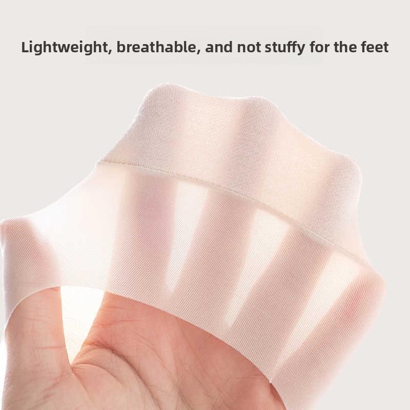 Ice Silk Women's Summer Lightweight Thin-Top Invisible Anti-Slip Non-Slippery Cotton Bottom Stockings