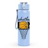 1PC Basketball Mom Sport Text Print 750ml Color Plastic Sports Water Bottle Leakproof Flip Straw Lid Suitable for Sports Office Home Use