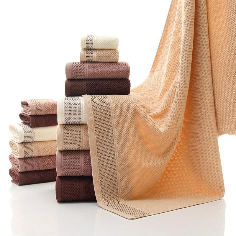 3pcs/set Luxury Cotton Towels Soft Absorbent Bath Sheet Hand Bathroom Towels