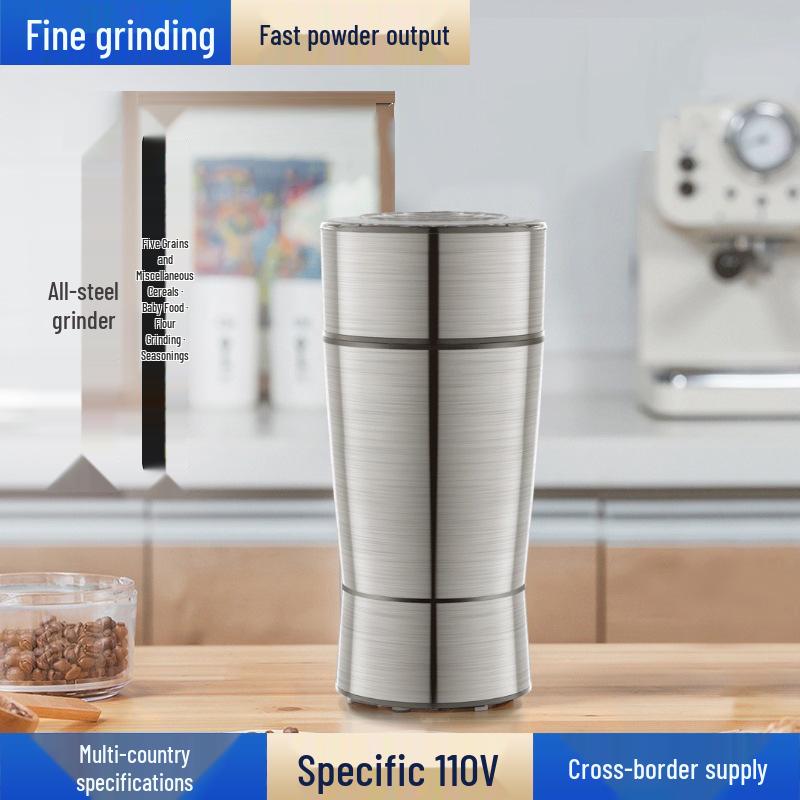 High-Power 110V/220V Low-Noise Electric Grinder for Coffee, Grains, Cereals, Flour, Chinese Medicine, and Baby Food