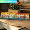 2D Flat 1pc, Rustic 'Good Vibes Solely' Metal Wall Sign - Vintage Farmhouse Sign - No Electricity Needed, Easy Hanging for Living Room, Bedroom, Kitch